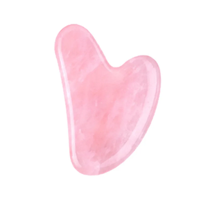 Ensemble de rouleaux de jade en quartz rose de haute qualité, outil de massage pour le cou et le visage, outil de beauté multifonction en forme de cœur - Product Image 3