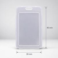 Porte-cartes d'identité flexible en plastique transparent rigide, étui transparent en PP pour cartes d'identité