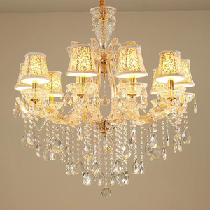 Lámpara de Araña de Cristal Estilo María Teresa Moderna Europea de 18 Luces para Sala de Estar, Dormitorio, Hotel, Colgante Plateado, Decoración del Hogar - Product Image 4