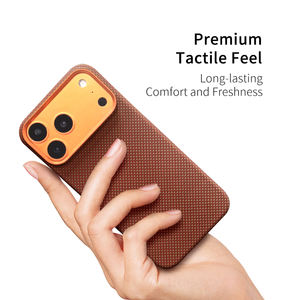 Étui antichoc de luxe à double couche en <span class=keywords><strong>fibre</strong></span> d'aramide magnétique estampée à chaud, ajustement parfait, pour téléphone portable 17 (Prêt à expédier) - Product Image 6