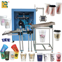 Machine d'impression sérigraphique semi-automatique monocolore pour gobelets en PP, séchage UV LED, étiqueteuse de conteneurs, composants PLC utilisés, neuve