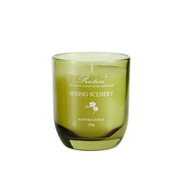 Bouteille en verre vert Fresh Nature Scent Reed Diffuseur Set 135g Cire de soja Bougie parfumée Home Fragrance Set