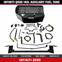 Tangki Bahan Bakar Tambahan Jarak Jauh untuk Infiniti QX80 3.5 2025 Paduan Aluminium 138L 140L 4x4 Ekspedisi Musim Dingin SUV Overland