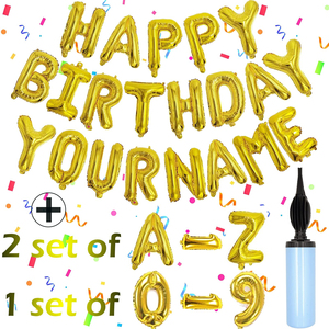Set di Palloncini in Mylar con Lettere e Numeri per Decorazioni di <span class=keywords><strong>Compleanno</strong></span>, <span class=keywords><strong>2</strong></span> Set da A-Z e 0-9, 16 Pollici, Neri - Product Image 1