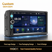 Autoradio Android 2Din 7 pouces BQCC, Carplay, stéréo HD, BT, USB Type-C, écran tactile, mise en miroir vidéo, caméra de recul, lecteur DVD multimédia