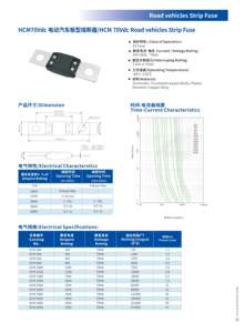 Fusible universel FCHFE 32V DC 250A 32V 36V 70V avec trous M8 et distance entre centres de 51 mm - Product Image 4