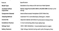 Série de précipitateurs électrostatiques autonomes (ESP) de 8 000 à 40 000 CMH avec système d'auto-nettoyage automatique