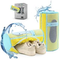 Sac de lavage pour chaussures réutilisable, sacs à linge pour lave-linge et sèche-linge, sac de nettoyage pour baskets avec poche en filet pour semelles G26-97