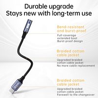 Adaptateur audio USB C vers 3,5 mm avec DAC, câble tressé Type C vers prise casque HiFi AUX pour téléphone, tablette, ordinateur portable