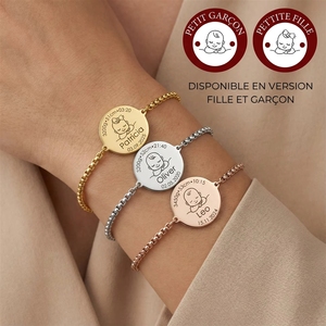 Vòng tay khắc tên bé tùy chỉnh bán buôn cho phụ nữ, mẹ, làm từ thép không gỉ, trang sức tưởng nhớ - Product Image 6