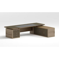 Meubles de bureau modernes pour dirigeants, bureau de direction convertible en forme de L, bureau en bois pour l'espace de travail du directeur