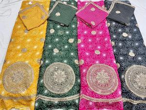 Alta calidad pura viscosa Georgette secuencia Zari con borde tela trabajo hecho a mano bordado tejido Georgette importación - Product Image 4