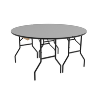 Usine de fabrication de table pliable en demi-cercle pieds en métal table pliante en demi-cercle de restaurant portable utilisations multi-scénarios