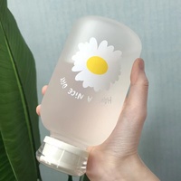 Bouteille d'eau potable pour enfant, Offre Spéciale, 480ml, jus de lait, impression mignonne, avec ligne d'échelle, paille et bouchon de paille