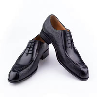 Klassische Herrenschuhe aus Echtem Leder, Handgefertigt mit Schnürung für Hochzeit, Party, Geschäft und Büro, Luxuriös
