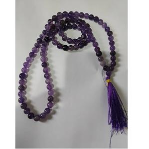 Collier Japamala en améthyste, pierre précieuse naturelle de qualité export, pour la croissance spirituelle et comme article cadeau, disponible à un prix compétitif - Product Image 2