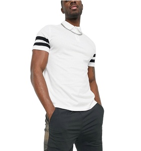 Diseño de bordado personalizado de alta calidad 100% algodón corto Selves Stripes Golf Polo precio barato al por mayor para hombres Polo camiseta - Product Image 1