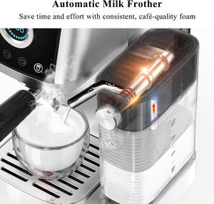 Machine à café/espresso professionnelle 4-en-1 automatique 19 bars avec broyeur intégré pour la maison et le commerce - Product Image 3