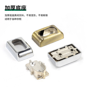 Plateau carré couvert pour vêtements en alliage de zinc, fixation murale détachable, quincaillerie de placard - Product Image 5