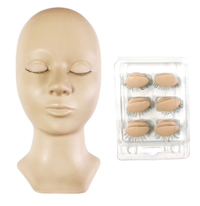 Extensión de pestañas Masaje Maniquí Cabeza de maquillaje Práctica Ojo Facial Maniquí Extraíble Párpados <span class=keywords><strong>Cabezas</strong></span> de entrenamiento Modelo - Product Image 3