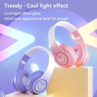 B39 Pro sans fil dégradé Macaron lumineux son de haute qualité casque de réduction de bruit pliable pour les enfants