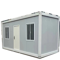 Casa modular prefabricada de dos pisos, paquete plano, casa modular de 2 dormitorios con baño