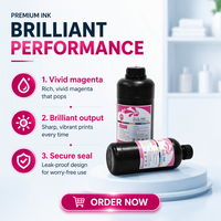 Tinta Cetak Digital UV Premium untuk Printer UV Flatbed CMYK Putih Tinta Pernis DX5 DX7 XP600 G5 G6 Printhead