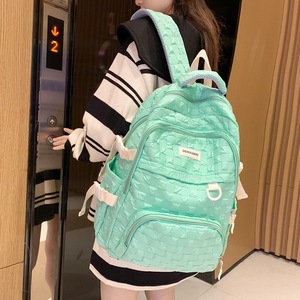 Shenghuaming Student <b>Backpack</b> 18 In <b>Large</b> Capacity Lightweight <b>School</b> Education Unisex Solid Color <b>Backpack</b> - Product Image 1