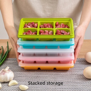 2sets Food Preparation <b>Box</b> Frozen Meat Crisper Freezer Refrigerator Storage <b>Box</b> Sealed for Kitchen - Product Image 3