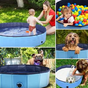 <span class=keywords><strong>Pliable</strong></span> Chien Pet Bain Piscine <span class=keywords><strong>Pliable</strong></span> En Plastique Kiddie Doggie Wading Piscine pour Petits Grands Chiens <span class=keywords><strong>Baignoire</strong></span> pour Salle De Bains - Product Image 6