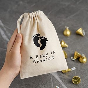 Biểu Tượng Tùy Chỉnh Cá Nhân Đầy Màu Sắc Mềm Vải Calico Vải Cotton Tự Nhiên Dây Kéo Túi Bụi Với Chuỗi Đôi - Product Image 3