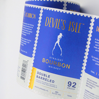 Fournisseur d'autocollants de bouteille de vin de haute qualité Papier adhésif étanche Feuille d'or Logo Impression Étiquettes de bouteille de boisson