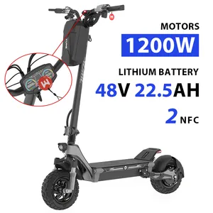 YUME Swift abd ab depo 48v 1200w elektrikli motosiklet Scooter katlanır e-scooter 10 inç lastik elektrik motorlu Scooter