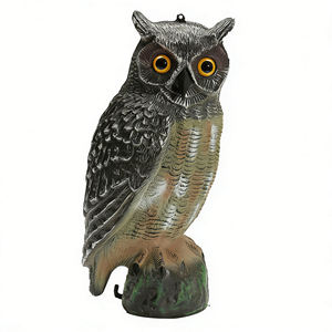 Ahuyentador de Aves Solar de 38 cm con Forma de Búho, Repelente de Plagas con Sonido y Luz Activados por Movimiento para Campos de Caza y Jardines - Product Image 3