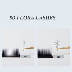 SP EYELASH Extensions de cils 5D <span class=keywords><strong>Flora</strong></span> Spikes, effet fleur, effet mouillé et léger, 0.07 C/D, préfabriquées, extensions de cils volume - Product Image 5
