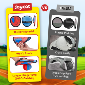 Joycat Ensemble de <span class=keywords><strong>jeu</strong></span> de lancer et d'attraper avec balles collantes, <span class=keywords><strong>jeu</strong></span> de lancer à crochets et boucles avec gants de baseball et raquettes pour le plaisir en extérieur, dans la cour, sur la pelouse ou à la plage - Product Image 5