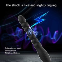 Vente chaude Choc Électrique Anal Vibromasseur Sex Toy Anal Perles Vibrateurs Gay Prostate Massage Silicone Butt Plugs Pour Couple