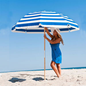 Hochleistungs-kommerzielle Holzstange große 7,5 Fuß Markt Strand Puly Regenschirm falten Luxus Resort Summer Travel Sonnenschirme Regenschirm - Product Image 4