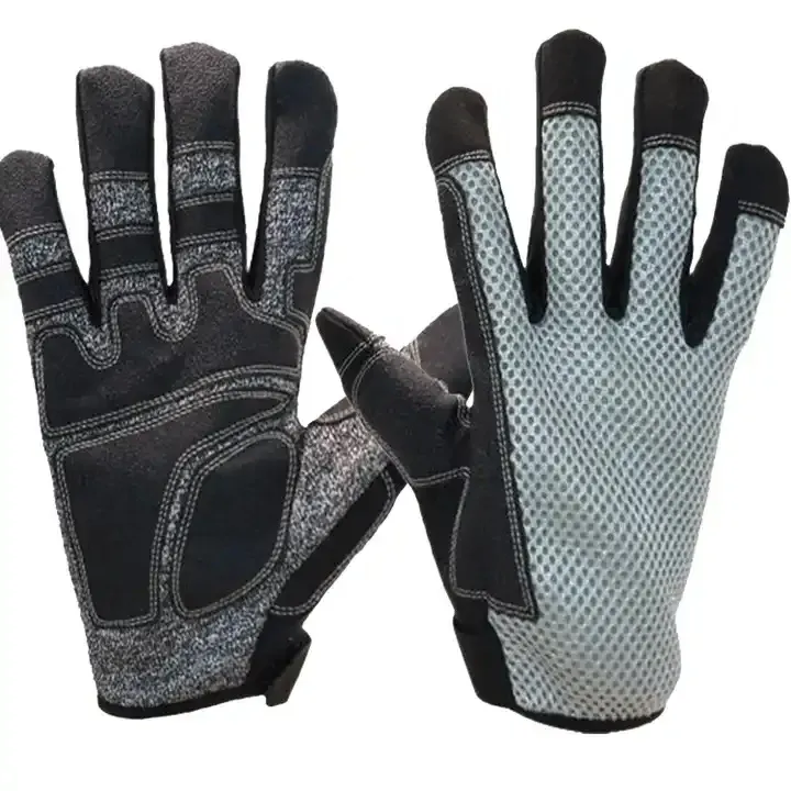 SONICE Customized Black Microfiber Mechanic Gloves