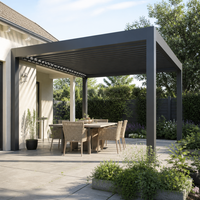Pergola en aluminium Jiake avec toit à lames motorisées télécommandées pour projets résidentiels, jardins, terrasses et espaces extérieurs