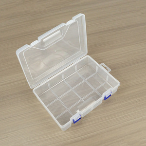 Transparent Rectangular Plastic Storage <b>Box</b> With Dividers For Electronics Components And Tools Organizing Desktop Accessory Case - Product Image 3