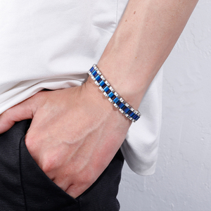 Bracciale a Catena Classico di Alta Gamma in Acciaio Inossidabile Placcato Oro, Stile Rapper, per Coppie, Regalo Unisex - Product Image 5