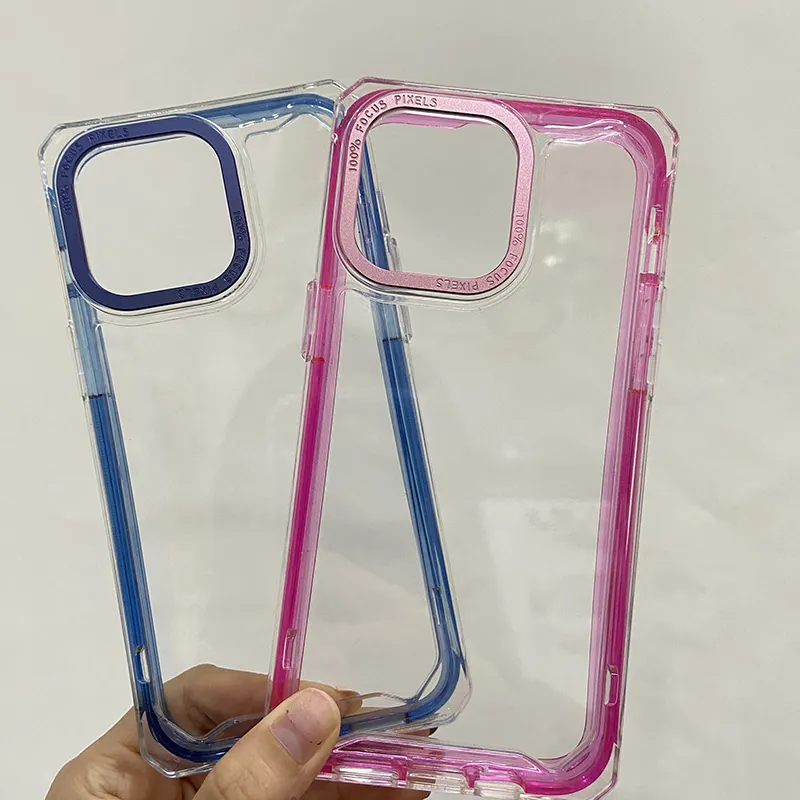 Clear sublimation TPU PC high clear anti shock phone case for iPhone 13 13 pro 14 14 pro max 15 15 plus