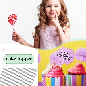 100 Palitos de Acrílico Transparente de 5.9 Pulgadas para Piruletas, Palitos para Cake Pops DIY, Palitos para Golosinas, Palitos para Derretir Caramelos, Decoración para Cupcakes - Product Image 3
