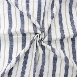 Tissu flammé de lin irlandais en gros personnalisé tissu à rayures de coton teint en fil durable pour chemises