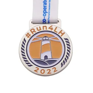 Personalizza Design Metal Round Shape Race Award smalto Running Race Marathon Plating medaglie da corsa