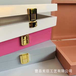 Simple jewelry cork box, home <b>storage</b> box, <b>dressing</b> <b>table</b> wooden creative box, desktop organizer with lid. - Product Image 4