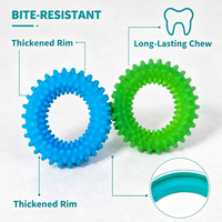 Jouet pour chien TPR durable, mignon et original, avec anneaux imbriqués, pour nettoyer les dents, à tirer, pour l'intérieur et l'extérieur