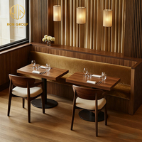 Banc en bois moderne et écologique en forme de L, banquette en velours pour café, restaurant et salon de thé, ensemble chaise et table, canapé