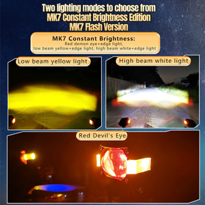 Mk7 xe máy Đèn sân khấu <span class=keywords><strong>Led</strong></span> ống kính đèn pha đèn lái xe với đèn flash 6064 Đèn hạt làm việc ánh sáng đèn sương mù bóng đèn cho Xe Xe tải - Product Image 6